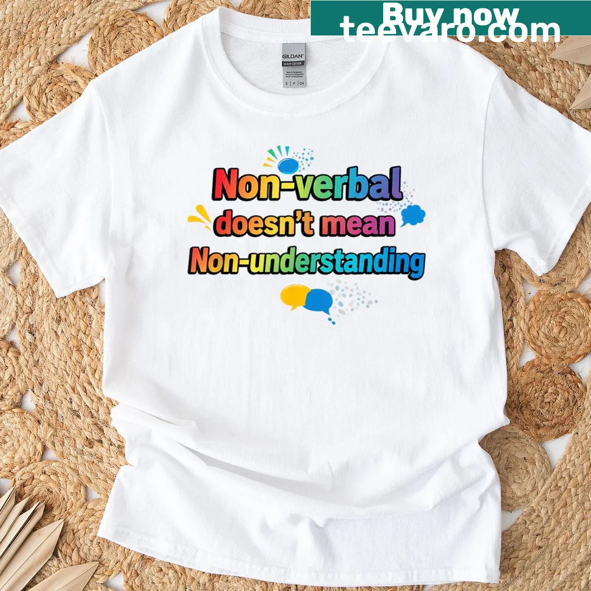 Autism Awareness t-shirt with meaningful typography — on a men's t-shirt