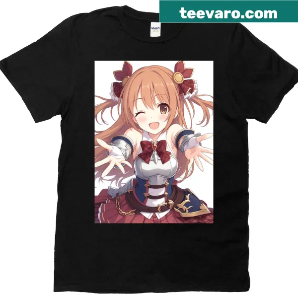 T-shirt featuring Nozomi from Princess Connect in a cheerful pose.