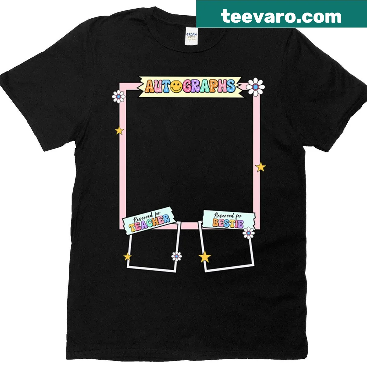 Official Autograph T-shirt featuring bold text for 2024-2025 — on a men's t-shirt
