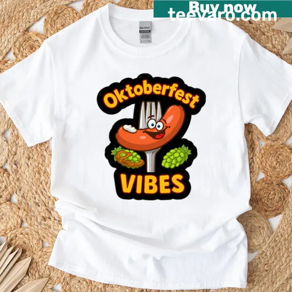 Playful vintage-style Oktoberfest t-shirt with festive text
