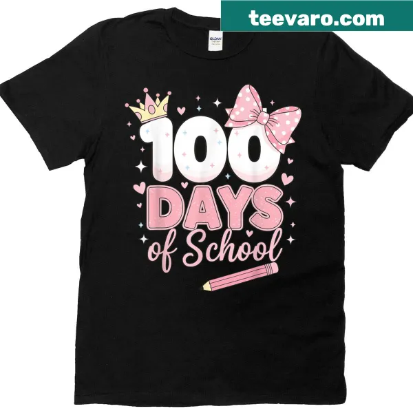 T-shirt celebrating 100th Day of School for girls