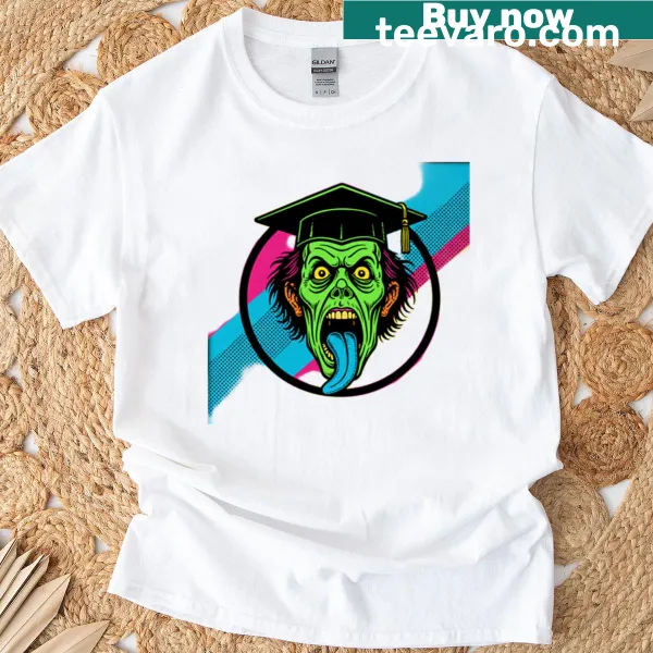 Abstract typography design promoting education on a T-shirt