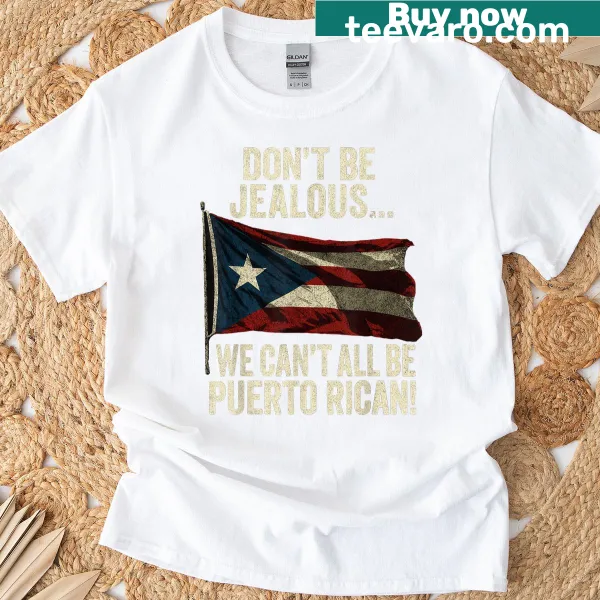 Funny Puerto Rican T-shirt with flag illustration