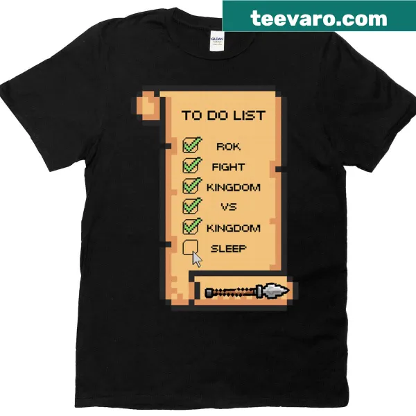 To-do list graphic T-shirt for Rise of Kingdoms fans