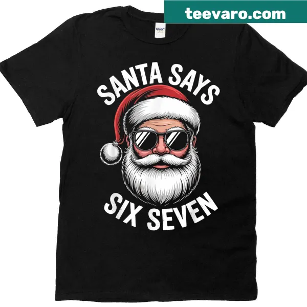 Cheerful 'Santa Says' graphic T-shirt