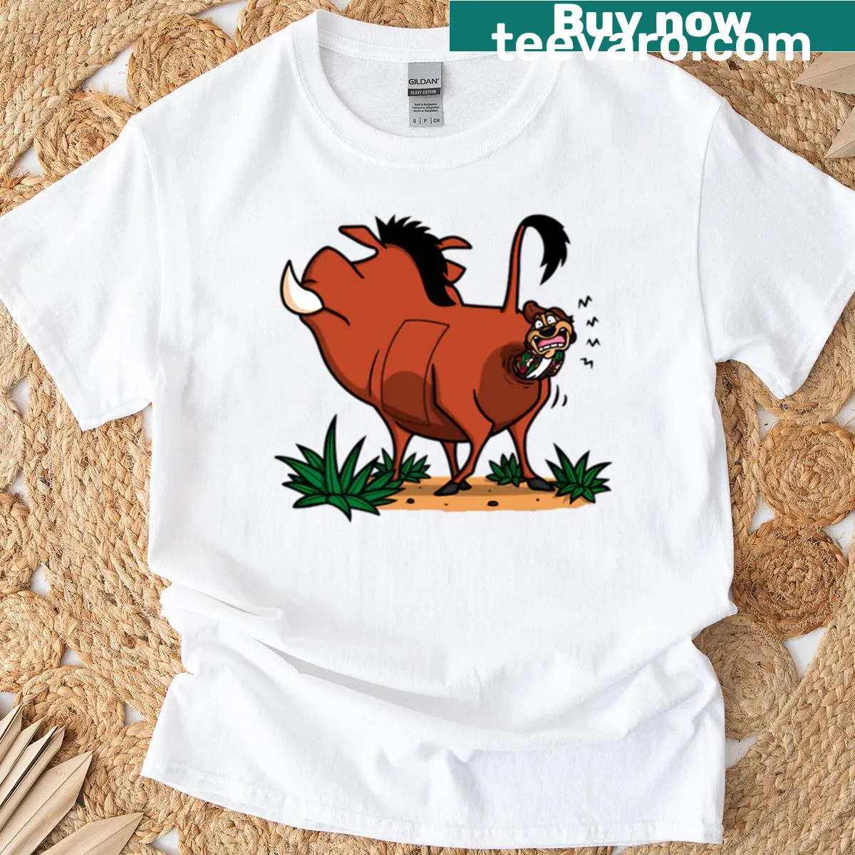 Illustration of a detective in a savanna on a T-shirt — on a men's t-shirt