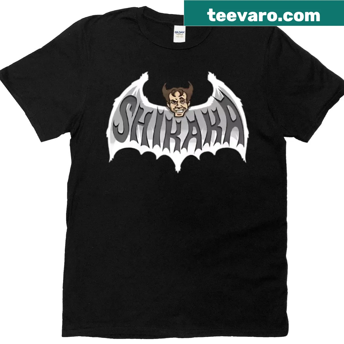 Illustration of a sacred bat with artistic details — on a men's t-shirt