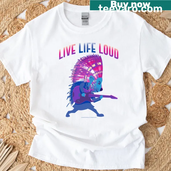 Silhouette t-shirt featuring Live Life Loud from Sing 2