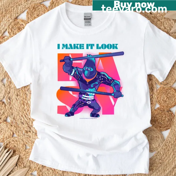 Illustrated Johnny from Sing 2 with I Make It Look Easy text