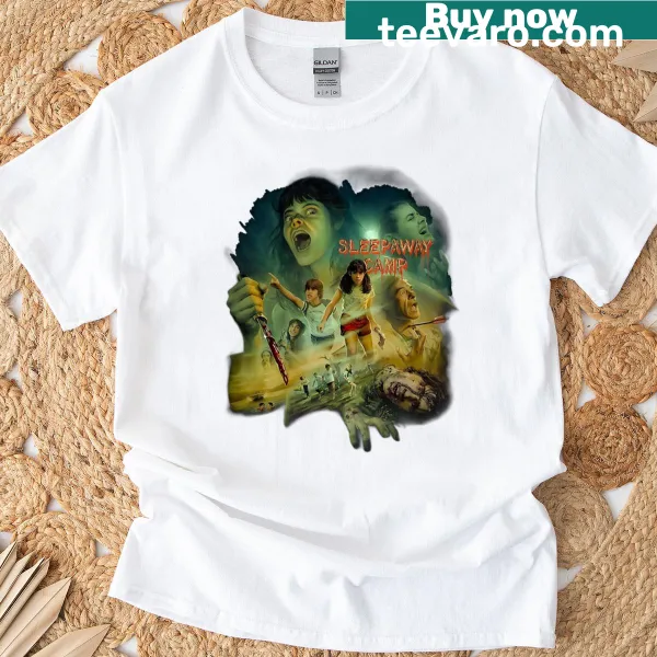 Vintage-style t-shirt celebrating sleepaway camp with nostalgic design