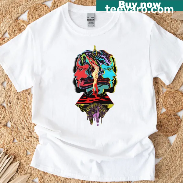 Vintage-style horror movie t-shirt inspired by 70s aesthetics.