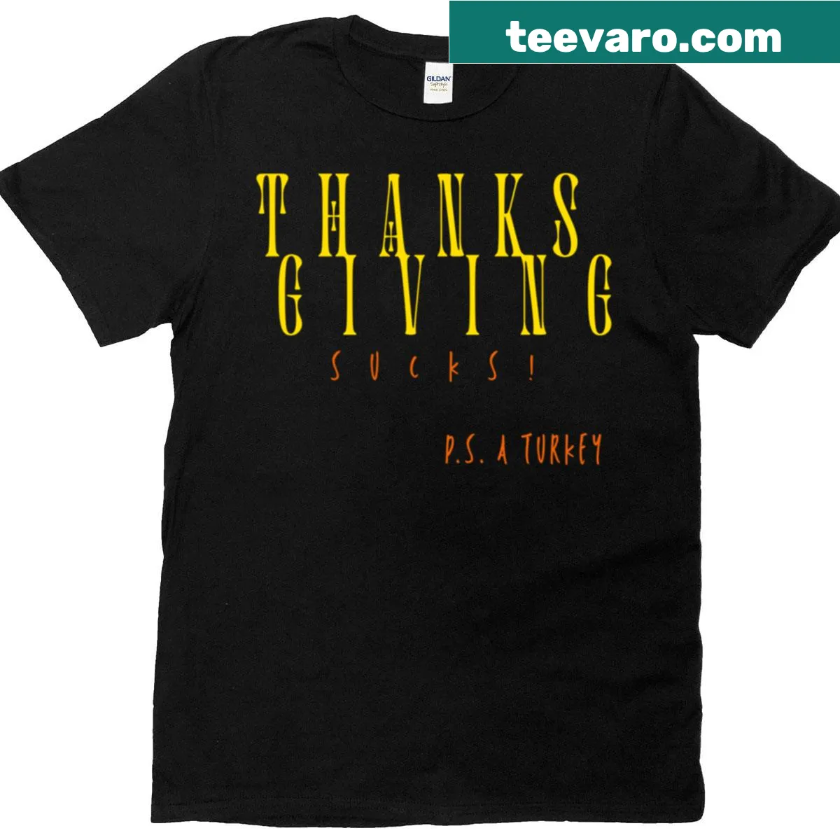 Funny graphic T-shirt for Thanksgiving — on a men's t-shirt