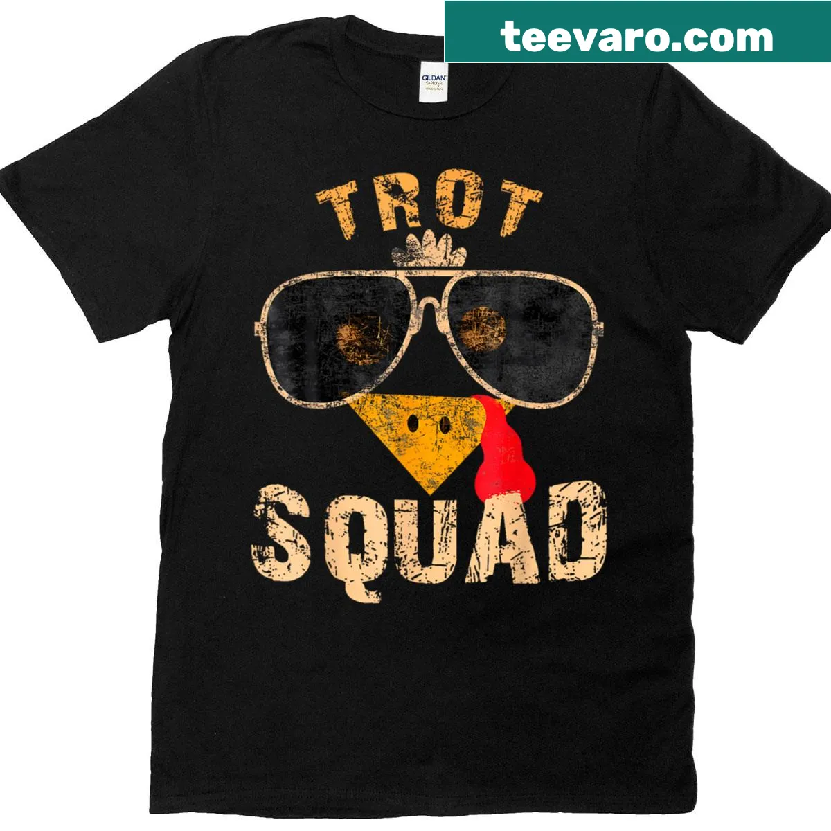 Turkey Trot Squad 2025 race T-shirt — on a men's t-shirt