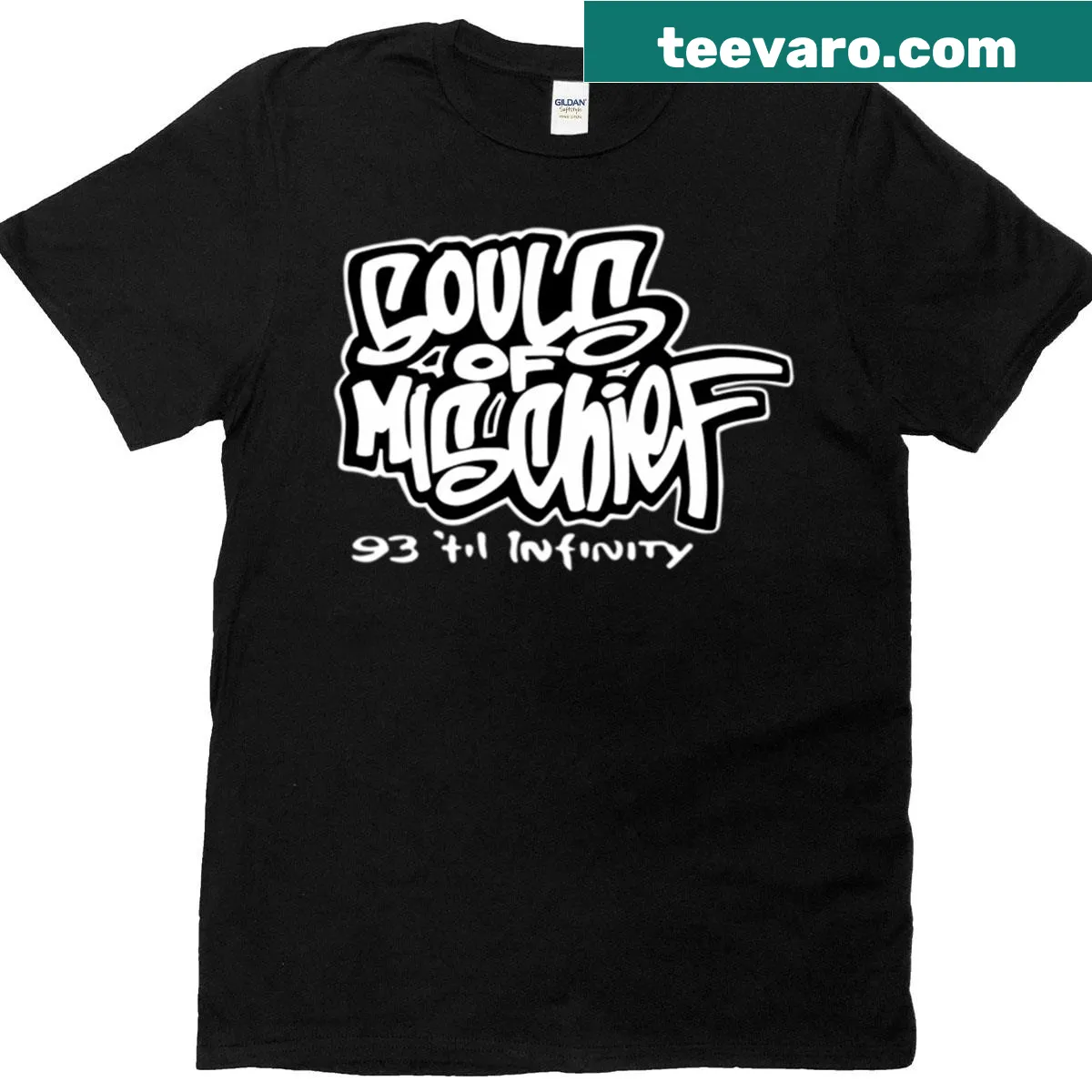 Vintage-style T-shirt honoring Souls Of Mischief — on a men's t-shirt