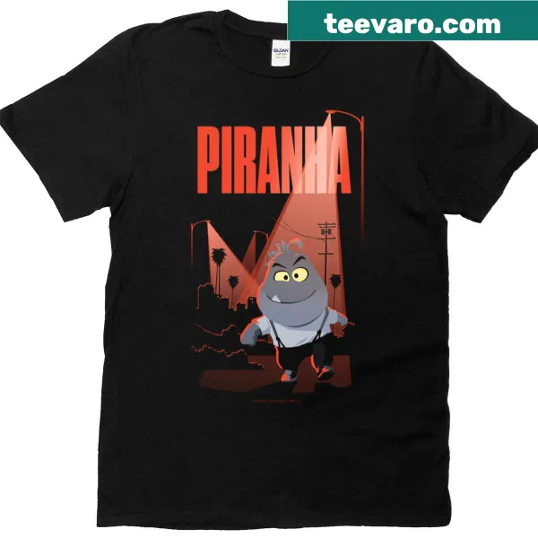 Mr. Piranha from The Bad Guys under a streetlight illustration