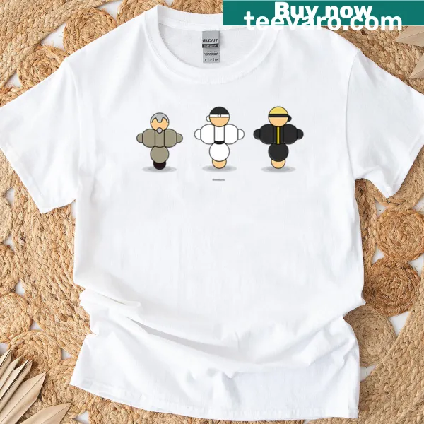 Illustrative Karate Kid T-shirt featuring the iconic crane kick.