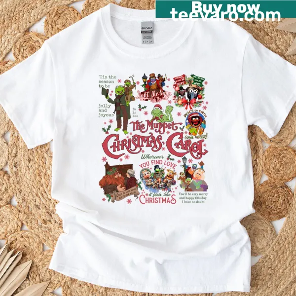 Vintage Muppet Christmas Carol shirt featuring classic characters