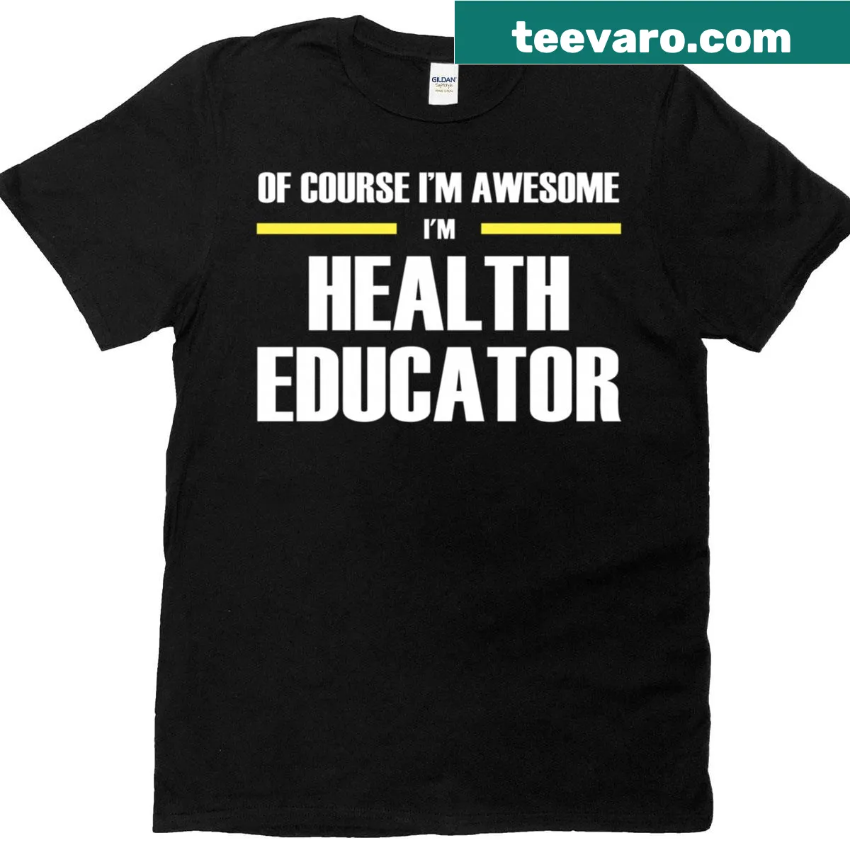 Inspirational text celebrating health educators on T-shirt — on a men's t-shirt