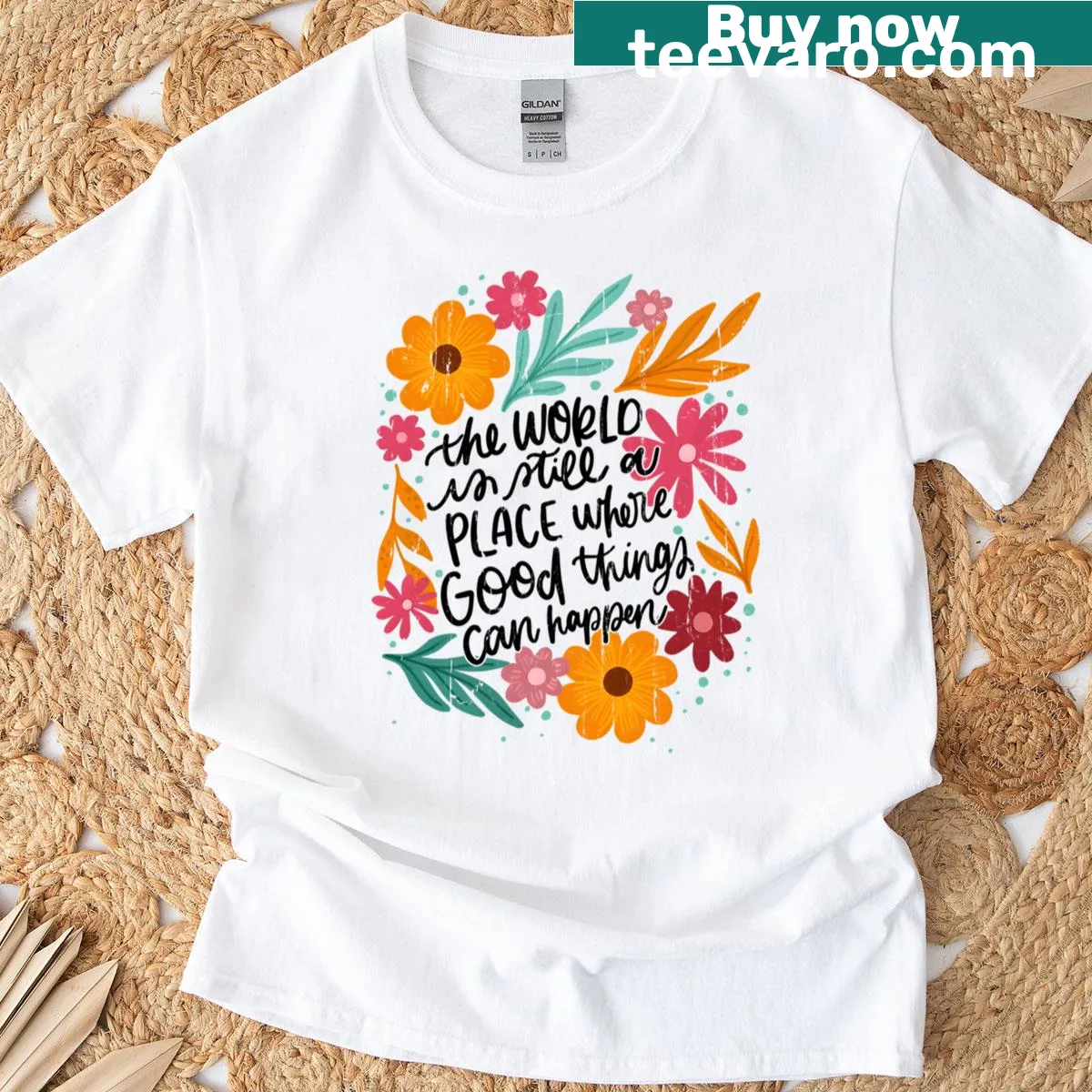 Inspirational T-shirt about hope and good things in the world — on a men's t-shirt