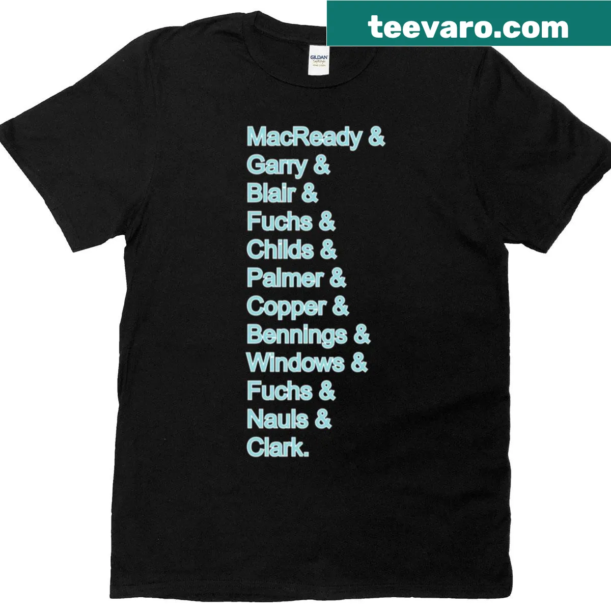 Minimalist Outpost 31 emblem on T-shirt — on a men's t-shirt