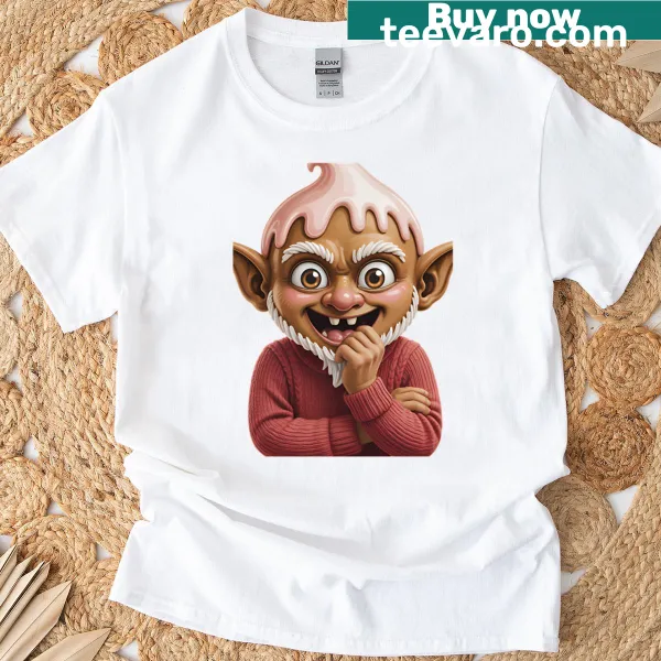 Charming goblin character design with pink icing hair