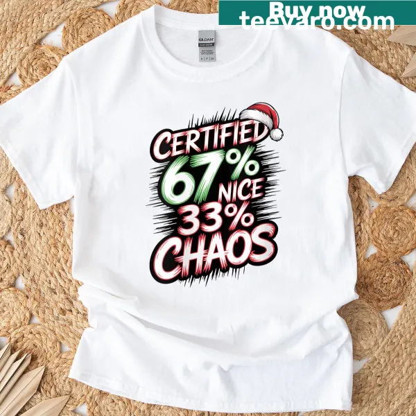 Gen Alpha slang Certified 67 Nice T-shirt with playful typography