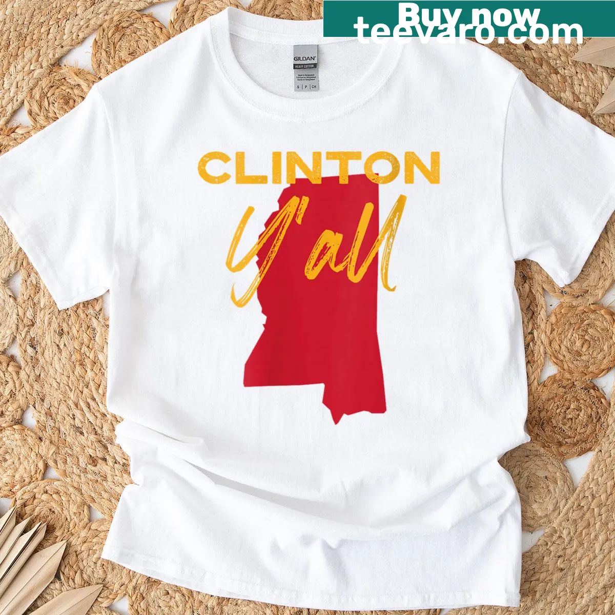 Cute T-shirt featuring a Mississippi state map and 'Y'all' phrase — on a men's t-shirt