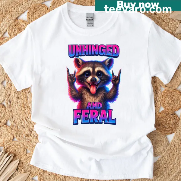 Funny cartoon raccoon graphic T-shirt for moms