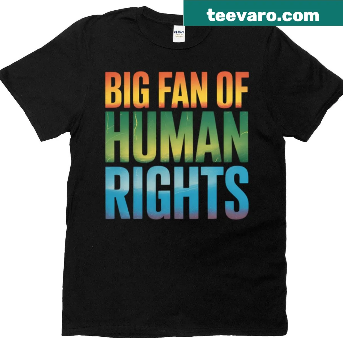 Text shirt promoting human rights and equality. — on a men's t-shirt