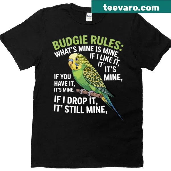 Cute budgie lover t-shirt celebrating parakeets
