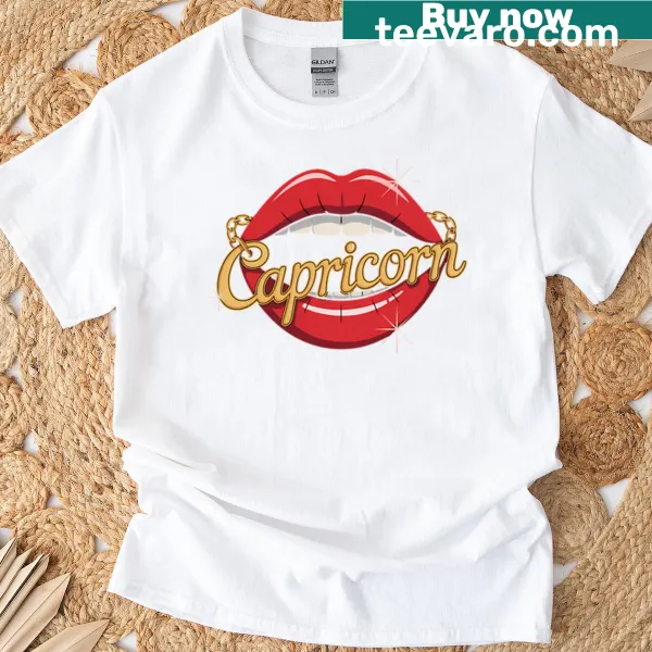 Capricorn Zodiac sign shirt with bold typography and astrological phrases