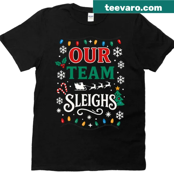 Festive office team graphic Tee with humorous design