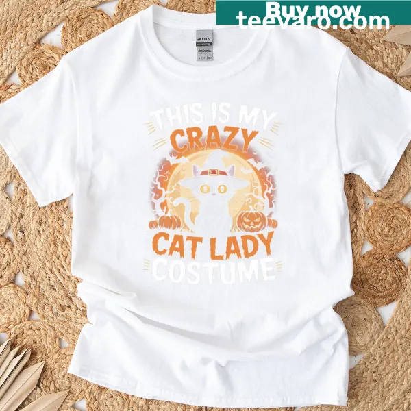 Cartoon black cat graphic for Halloween on a T-shirt