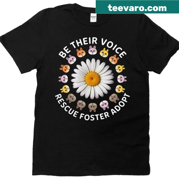 Illustrative T-shirt promoting animal rescue and adoption