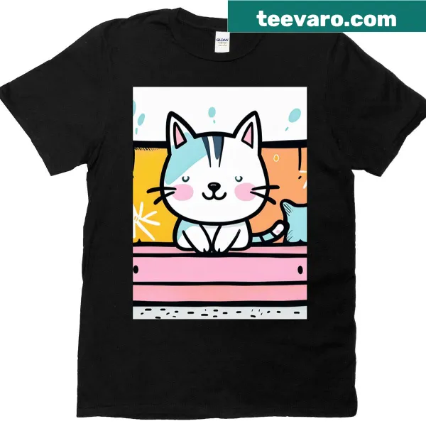 Cute illustration of a cat lounging on a sofa