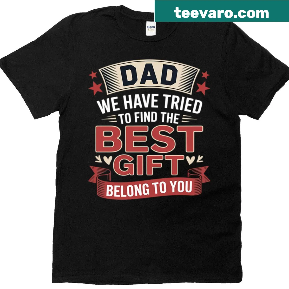 Sentimental typography design for dads on a t-shirt — on a men's t-shirt