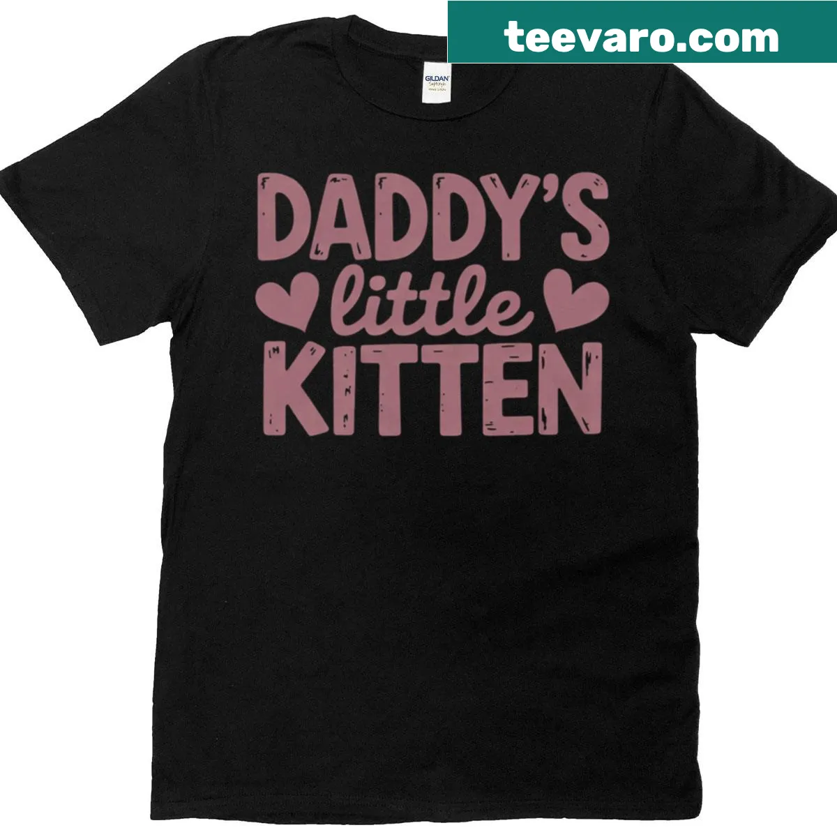 Bold graphic T-shirt expressing Ddlg kink themes with cat motifs — on a men's t-shirt