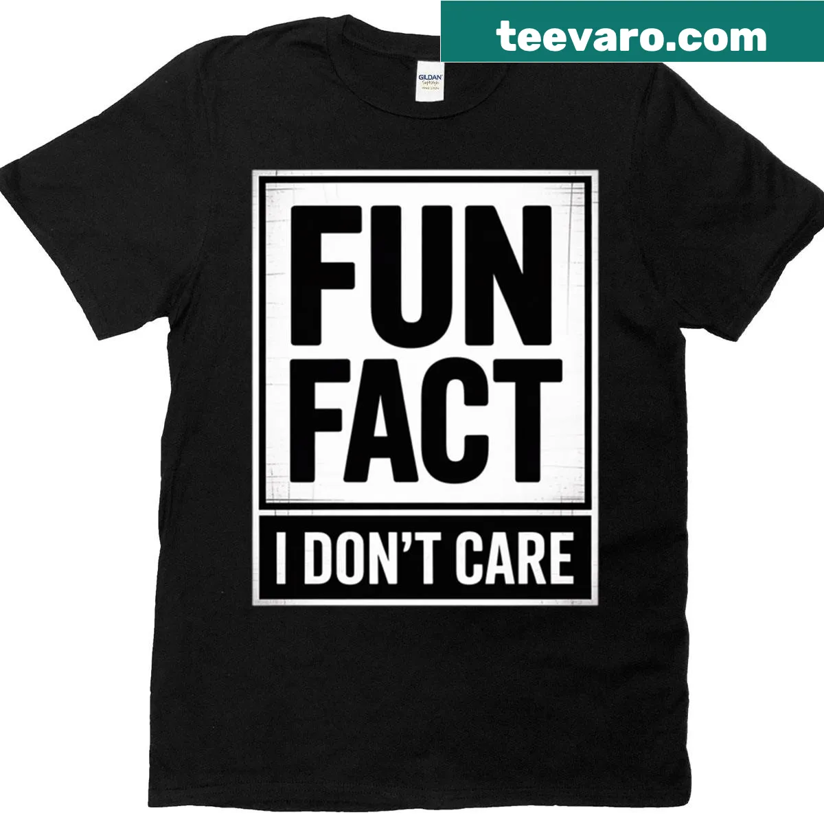 Sarcastic graphic tee stating 'I Don't Care' — on a men's t-shirt