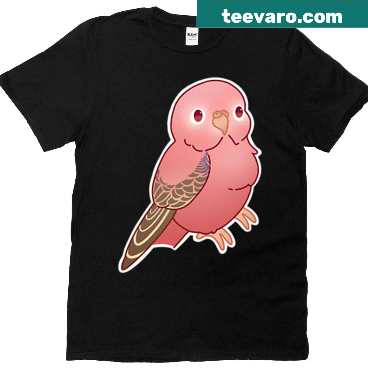 Illustration of a Fallow Bourke parrot on a T-shirt — on a men's t-shirt