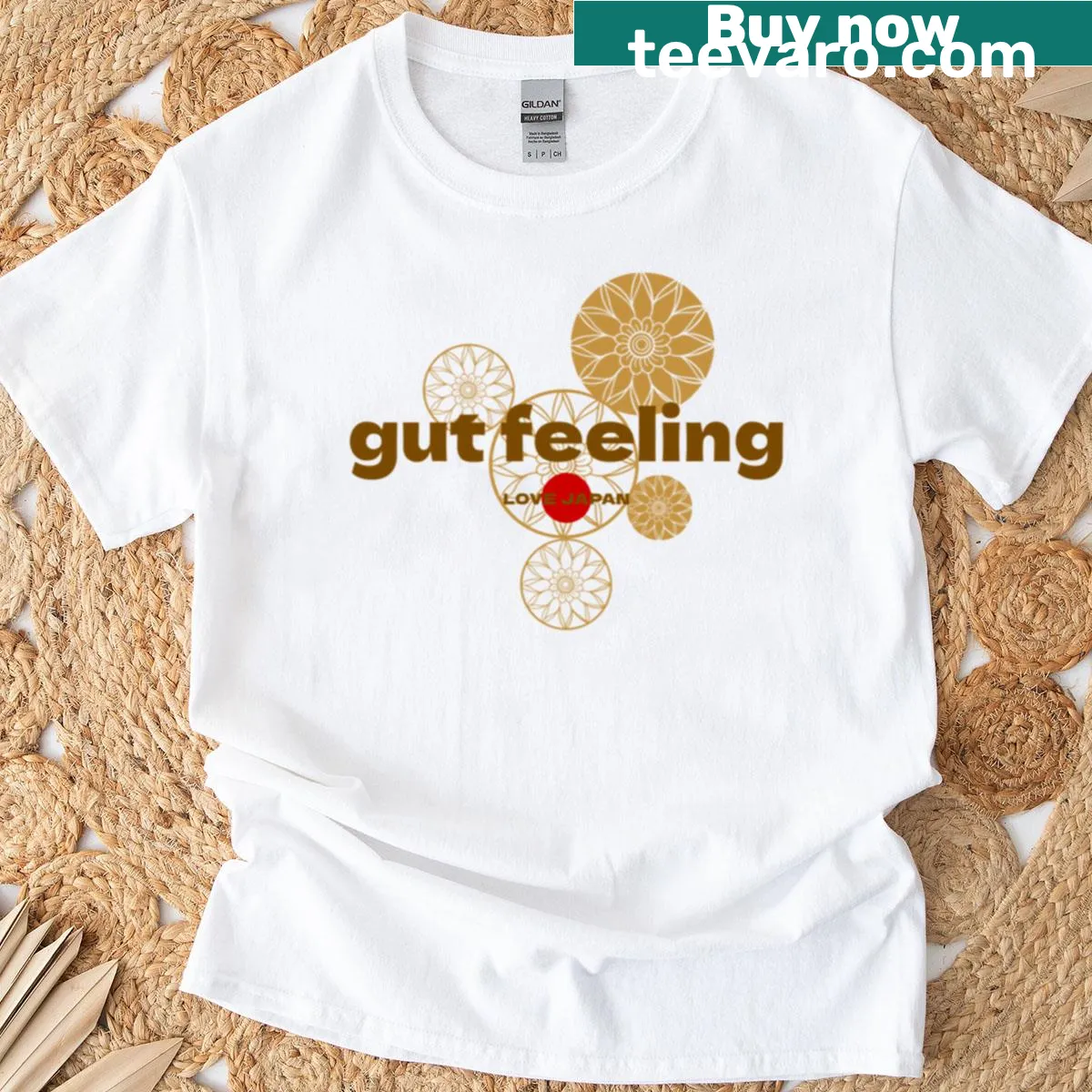 Japanese pattern mandala design on a Mama T-shirt — on a men's t-shirt