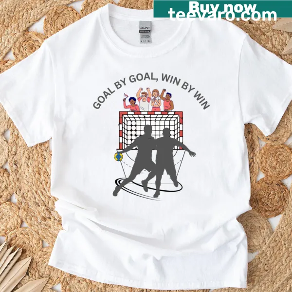 Inspirational handball t-shirt with motivational phrase