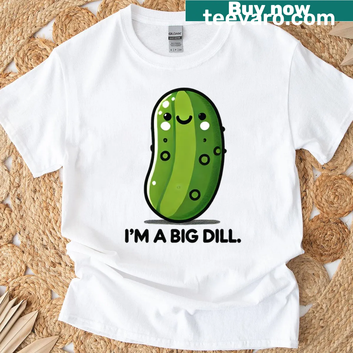 Funny T-shirt with the phrase I'm A Big Dill — on a men's t-shirt