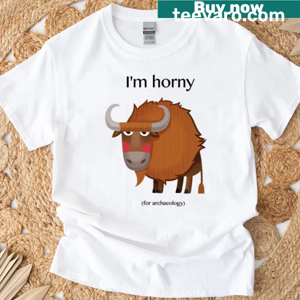 Playful t-shirt with humorous archaeology-themed graphics