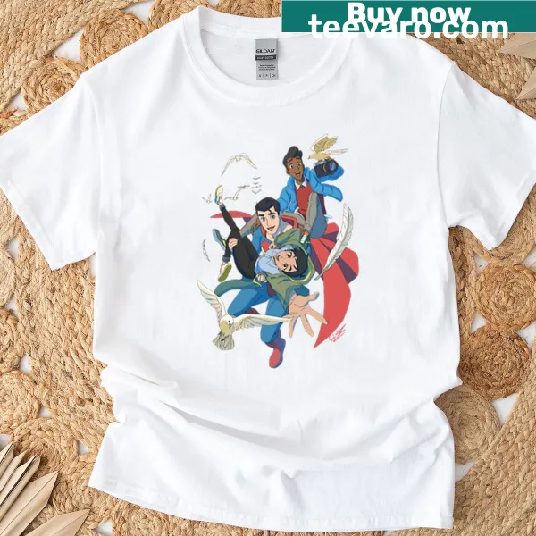 Superhero-themed T-shirt with humorous phrase and graphics