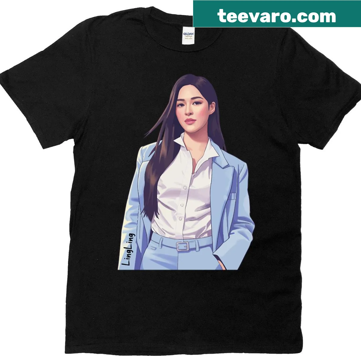 Fan art graphic t-shirt featuring Ling Ling Visuals — on a men's t-shirt