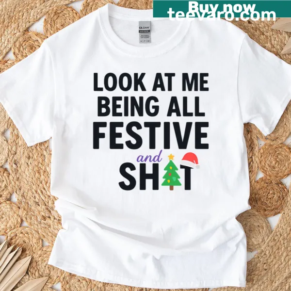 Funny Christmas quote t-shirt with festive text