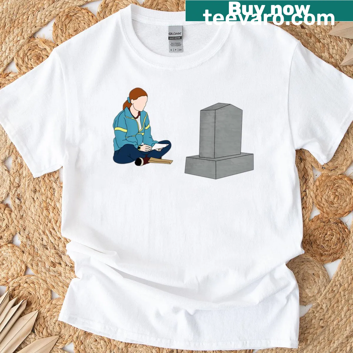 Max Mayfield T-shirt featuring an illustration of the character from Stranger Things — on a men's t-shirt