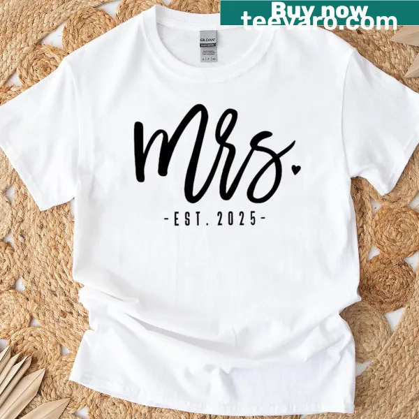 Mrs Est 2025 graphic for newly married brides