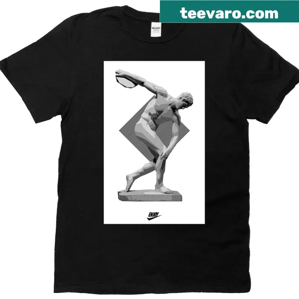 Minimalist black T-shirt with an abstract diamond graphic