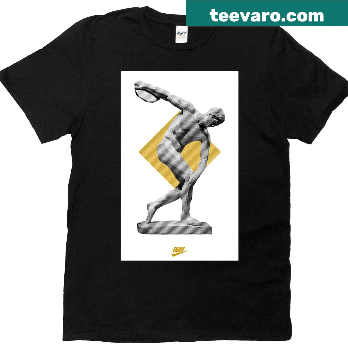 Cartoon design of Optimus character with diamond motifs — on a men's t-shirt